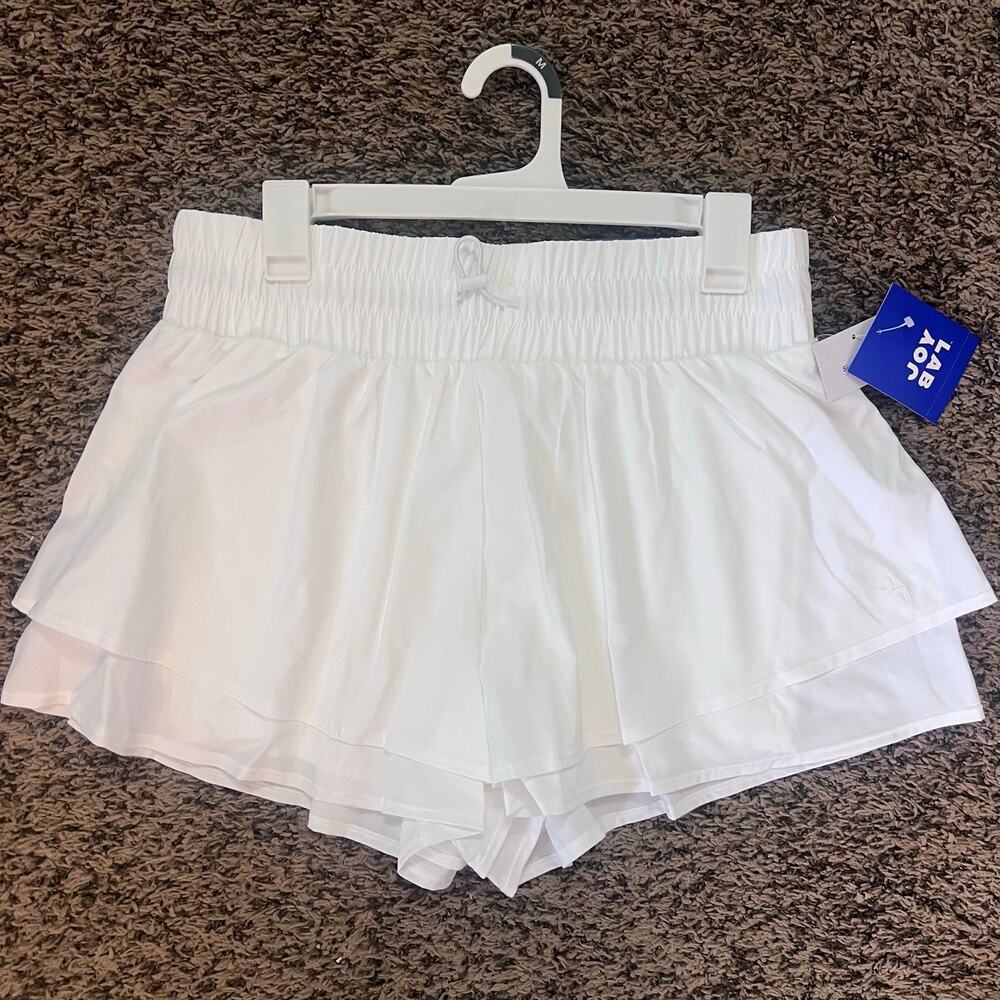 Lab Joy Medium High Rise Shorts Womens White New With Tags